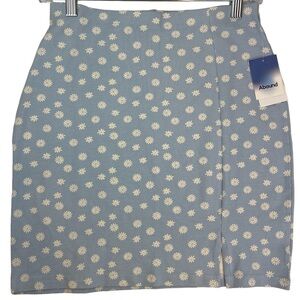 Nordstrom Blue Ditsy Floral Bodycon Mini Skirt S